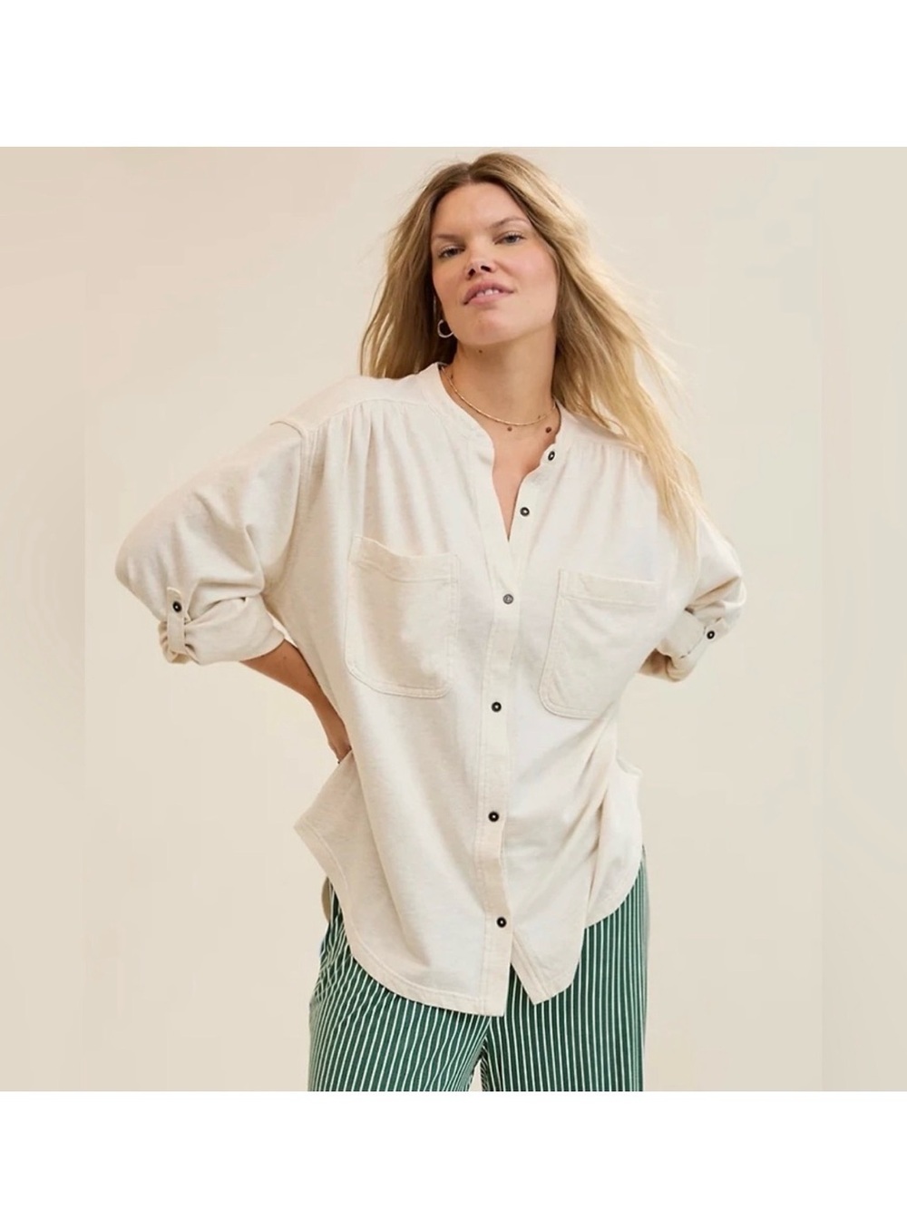 Aerie roll with it fleece shirt
